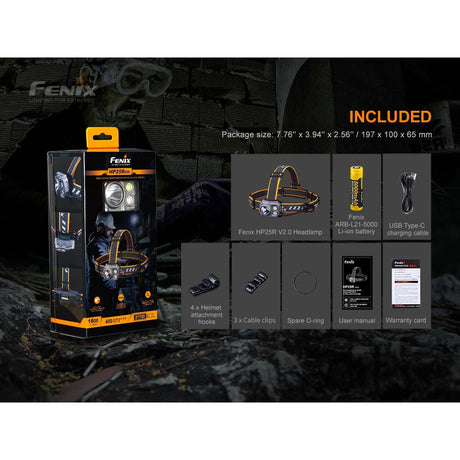 Fenix - HP25R V2.0 Rechargeable Headlamp