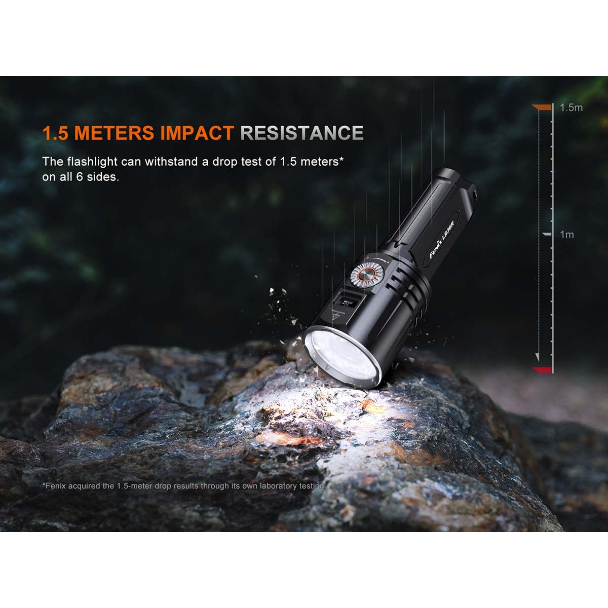 Fenix - LR36R White Laser Flashlight with 10,000 Lumen Floodlight