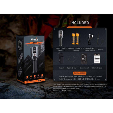 Fenix - LR36R White Laser Flashlight with 10,000 Lumen Floodlight