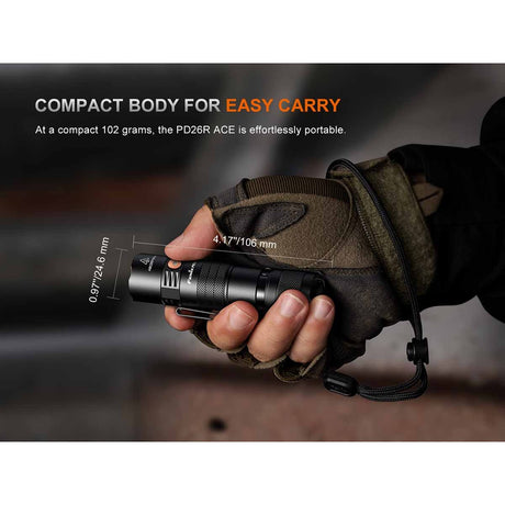 Fenix - PD26R ACE Rechargeable Flashlight - Black