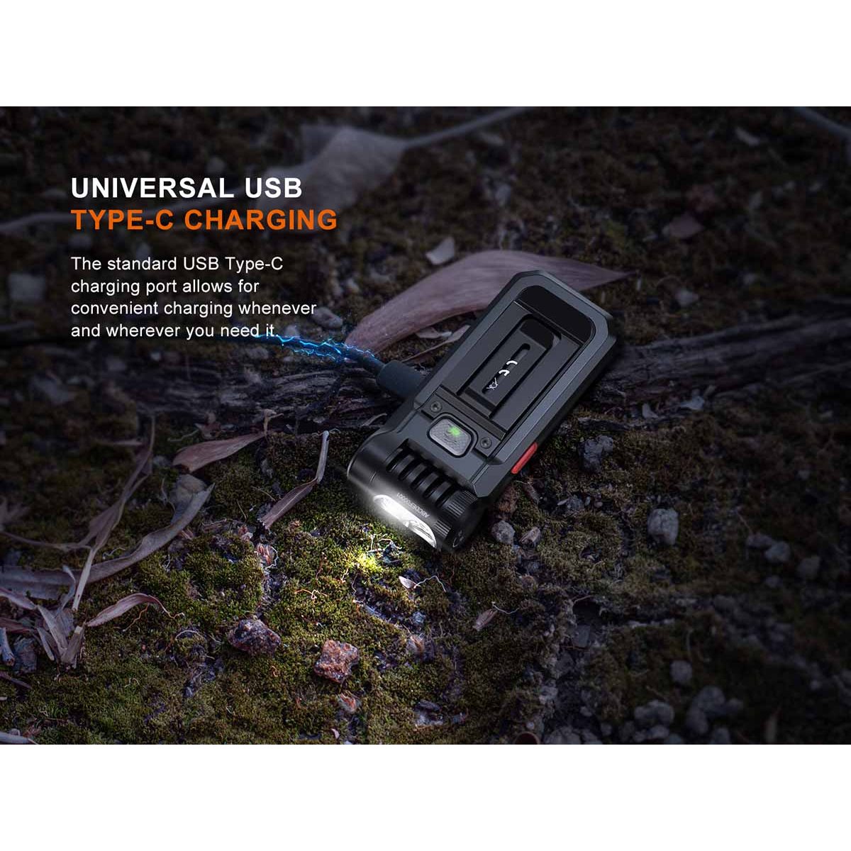 Fenix - SW05R-RED Clip On Flashlight with Red Light - Black