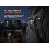Fenix - SW05R-RED Clip On Flashlight with Red Light - Black