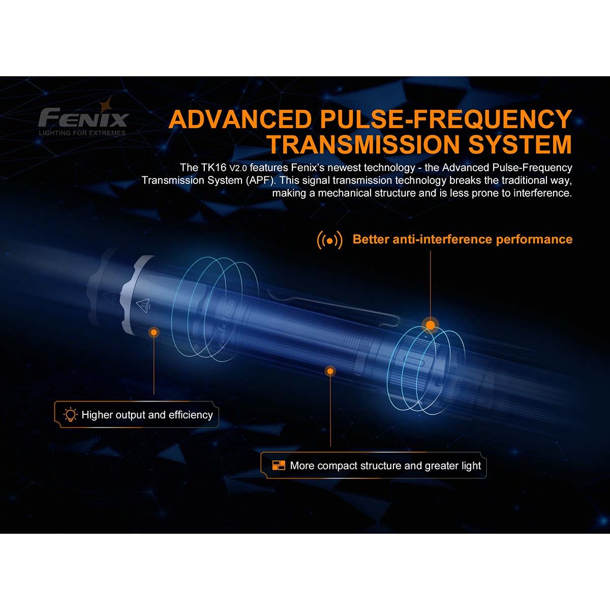 Fenix - TK16 V2.0 Tactical Flashlight - Black