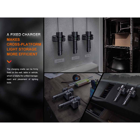 Fenix - WF26R Rechargeable Flashlight with Charging Dock
