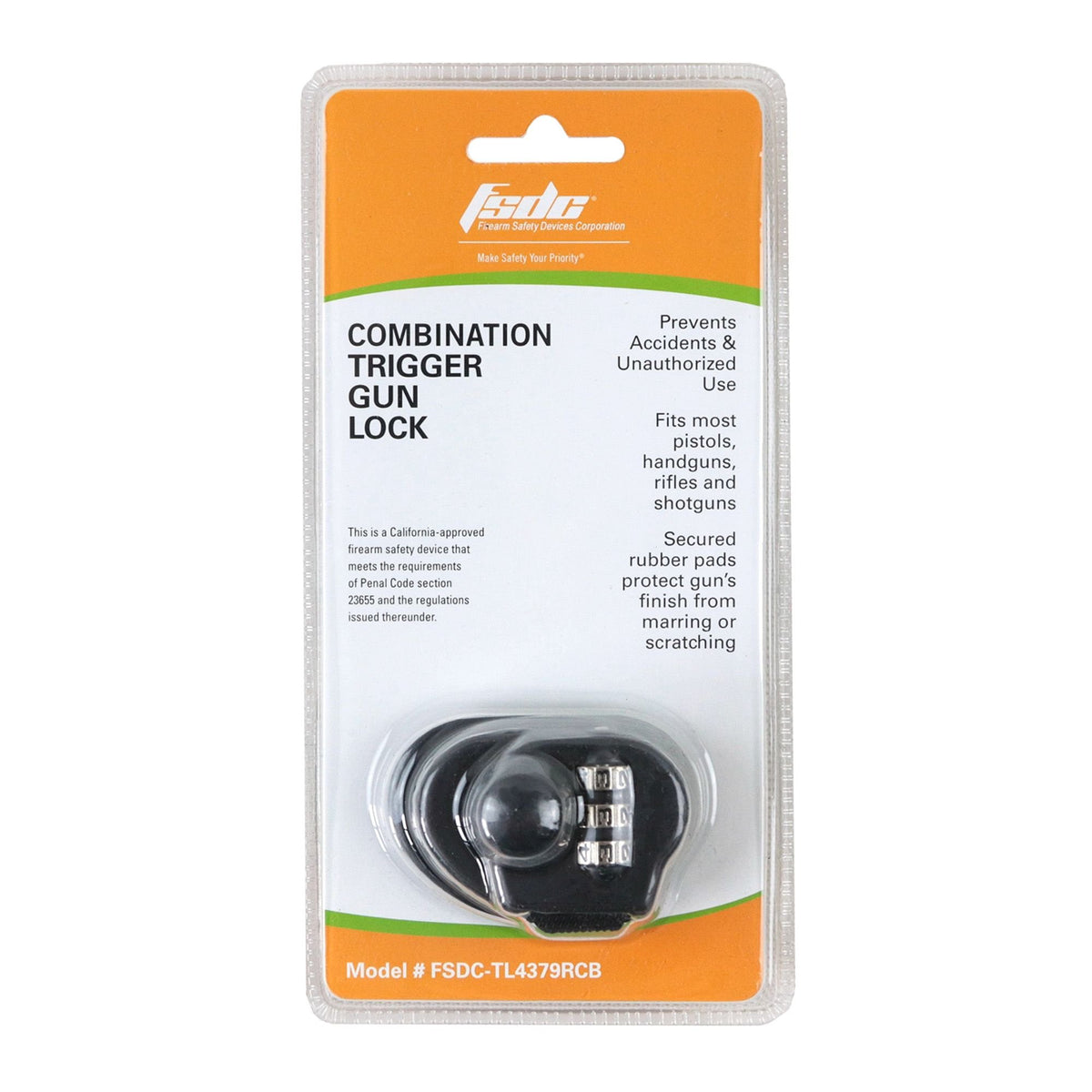 Firearm Safety Devices - Combination Trigger Gun Lock