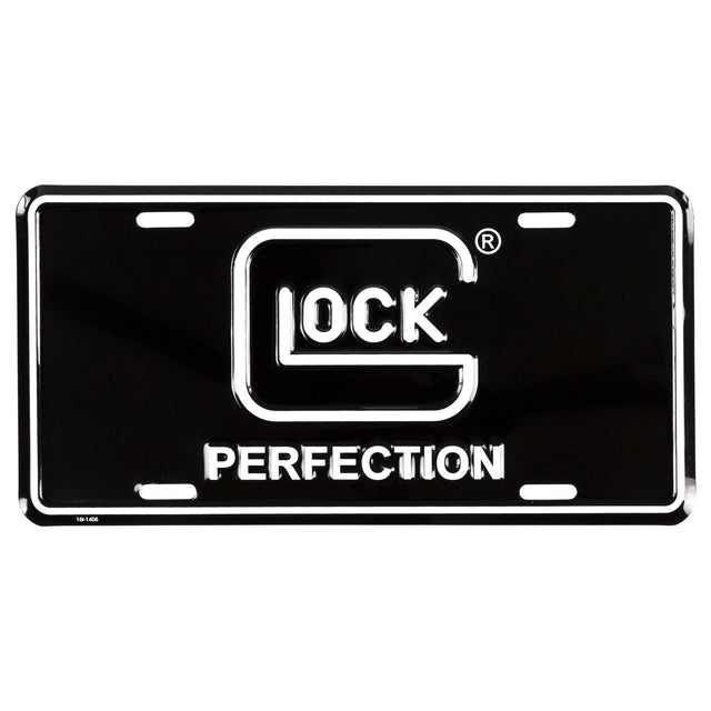 Glock - OEM Perfection License Plate - Black & White