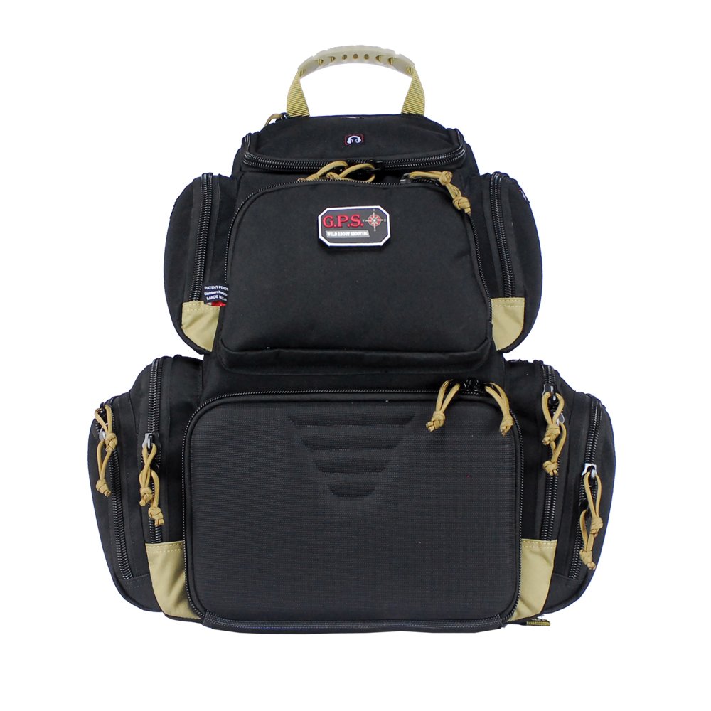GPS - Handgunner Backpack with Cradle for 4 Handguns - Black/Tan
