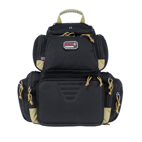 GPS - Handgunner Backpack with Cradle for 4 Handguns - Black/Tan