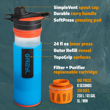 Grayl - 24oz GeoPress Purifier - Nature Series