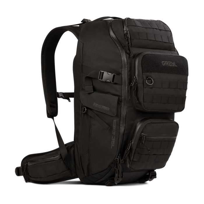Grayl Mission EXP Backpack 35L in Covert Black