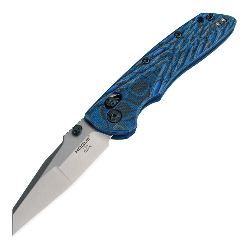 Hogue - Deka Manual Folder 3.25" Wharncliffe Blade Stone Tumbled G-Mas