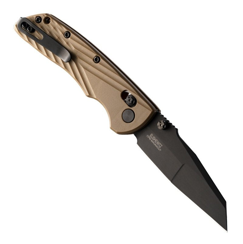 Hogue - Deka Manual Folder 3.25" Wharncliffe Blade Black Cerakote FDE 