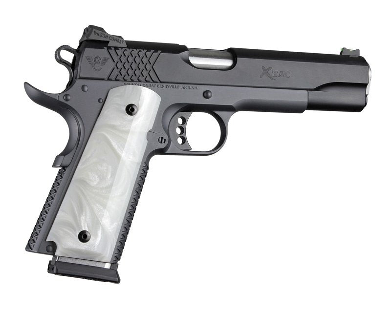 Hogue - Smooth Pearlized Polymer Grip Panels Ambi-Cut White