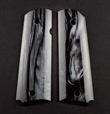 Hogue - Smooth Pearlized Polymer Grip Panels Ambi-Cut Black