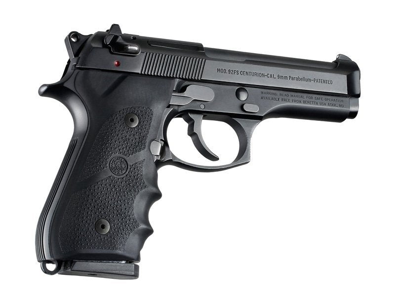 Hogue - Beretta 92/96 Series OverMolded Rubber Grip Black