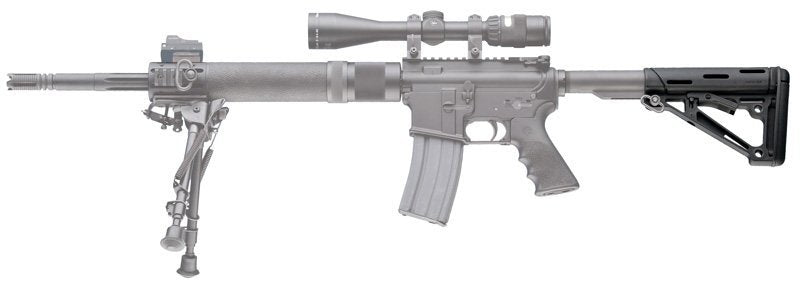 Hogue - OverMolded Collapsible Buttstock for AR-15 - Black