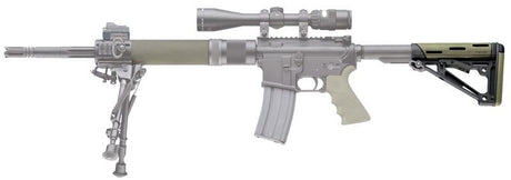 Hogue - OverMolded Collapsible Buttstock for AR-15 - OD Green