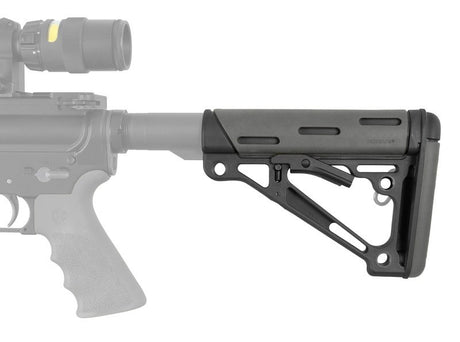 Hogue - OverMolded Collapsible Buttstock for AR-15 - Slate Grey