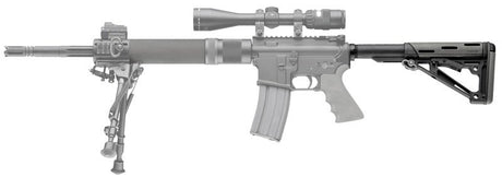 Hogue - OverMolded Collapsible Buttstock for AR-15 - Slate Grey