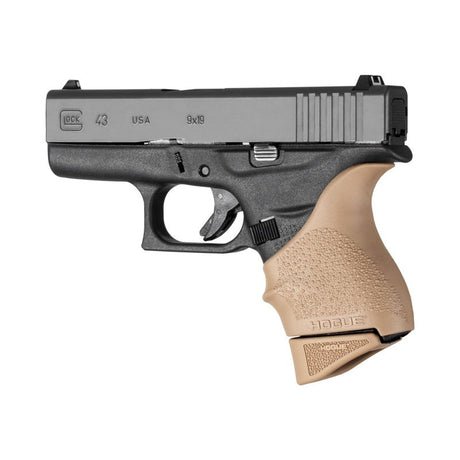Hogue - OverMolded Rubber Grip Extension Base Pad for GLOCK 43 - FDE