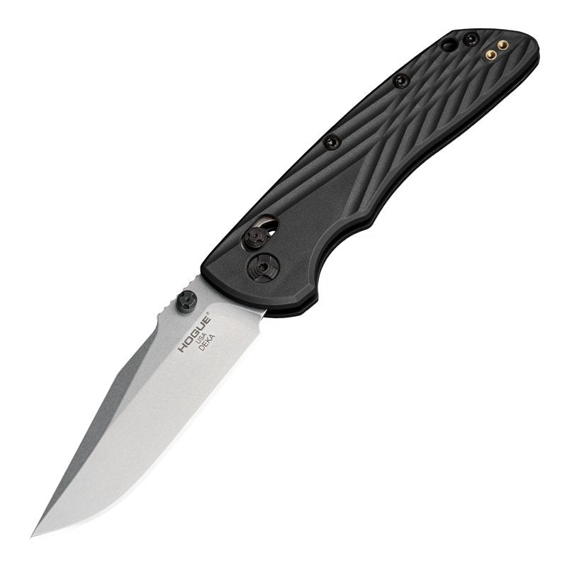 Hogue - Deka Manual Folder 3.25" Clip Point Blade Black