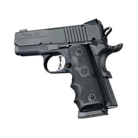 Hogue - 1911 Officers Model OverMolded Rubber Grip - Black — view 3