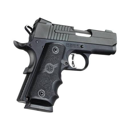 Hogue - 1911 Officers Model OverMolded Rubber Grip - Black — view 4