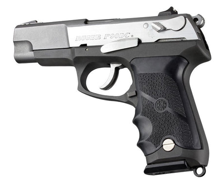 Hogue - Rubber Grip with Finger Grooves for Ruger P85/P91 - Black