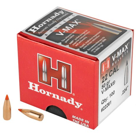 Hornady - 22 Cal .224 50 gr V-MAX Bullets