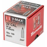 Hornady - 22 Cal .224 55 gr V-MAX Varmint Bullets