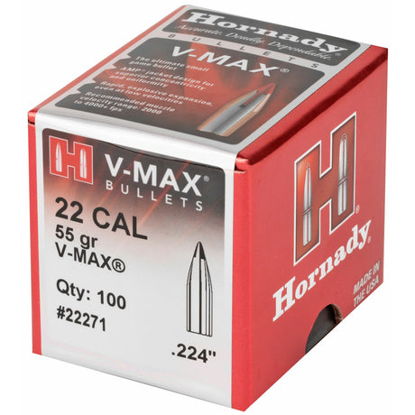 Hornady - 22 Cal .224 55 gr V-MAX Varmint Bullets