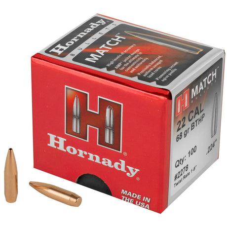 Hornady - 22 Cal .224 68 gr BTHP Match Bullets