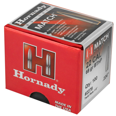 Hornady - 22 Cal .224 68 gr BTHP Match Bullets
