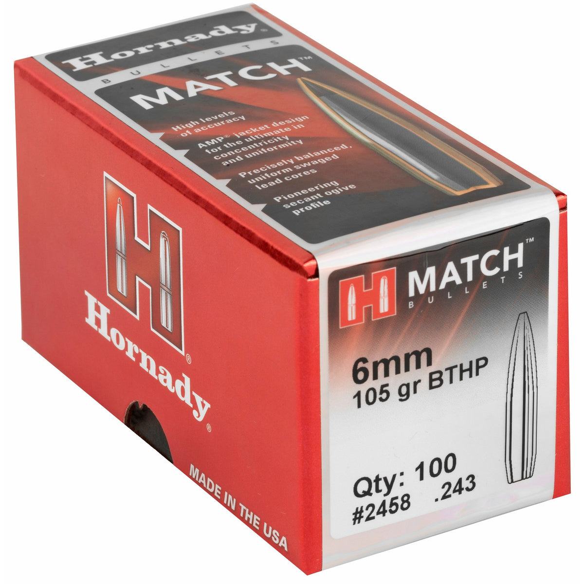 Hornady - 6mm .243 105 gr BTHP Match Bullets