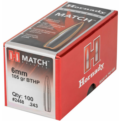 Hornady - 6mm .243 105 gr BTHP Match Bullets