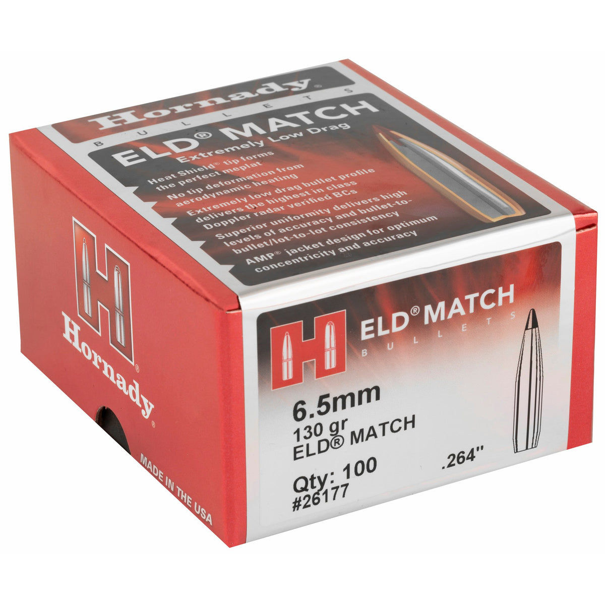 Hornady - 6.5mm .264 130 gr ELD Match Bullets