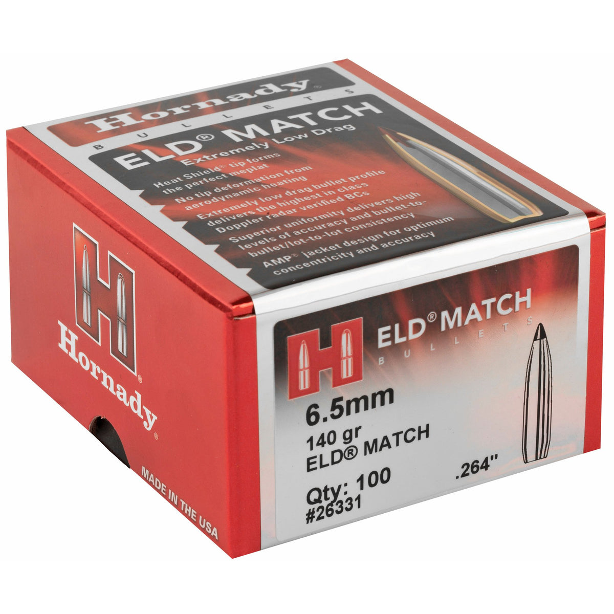 Hornady - 6.5mm .264 140 gr ELD Match Bullets