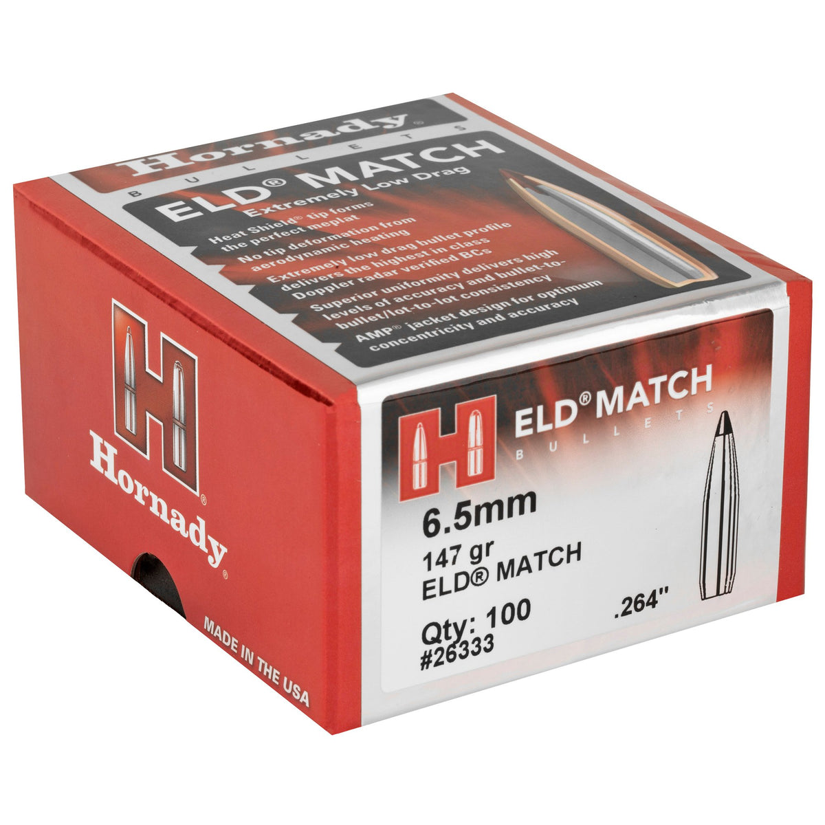 Hornady - 6.5mm .264 147 gr ELD Match Bullets