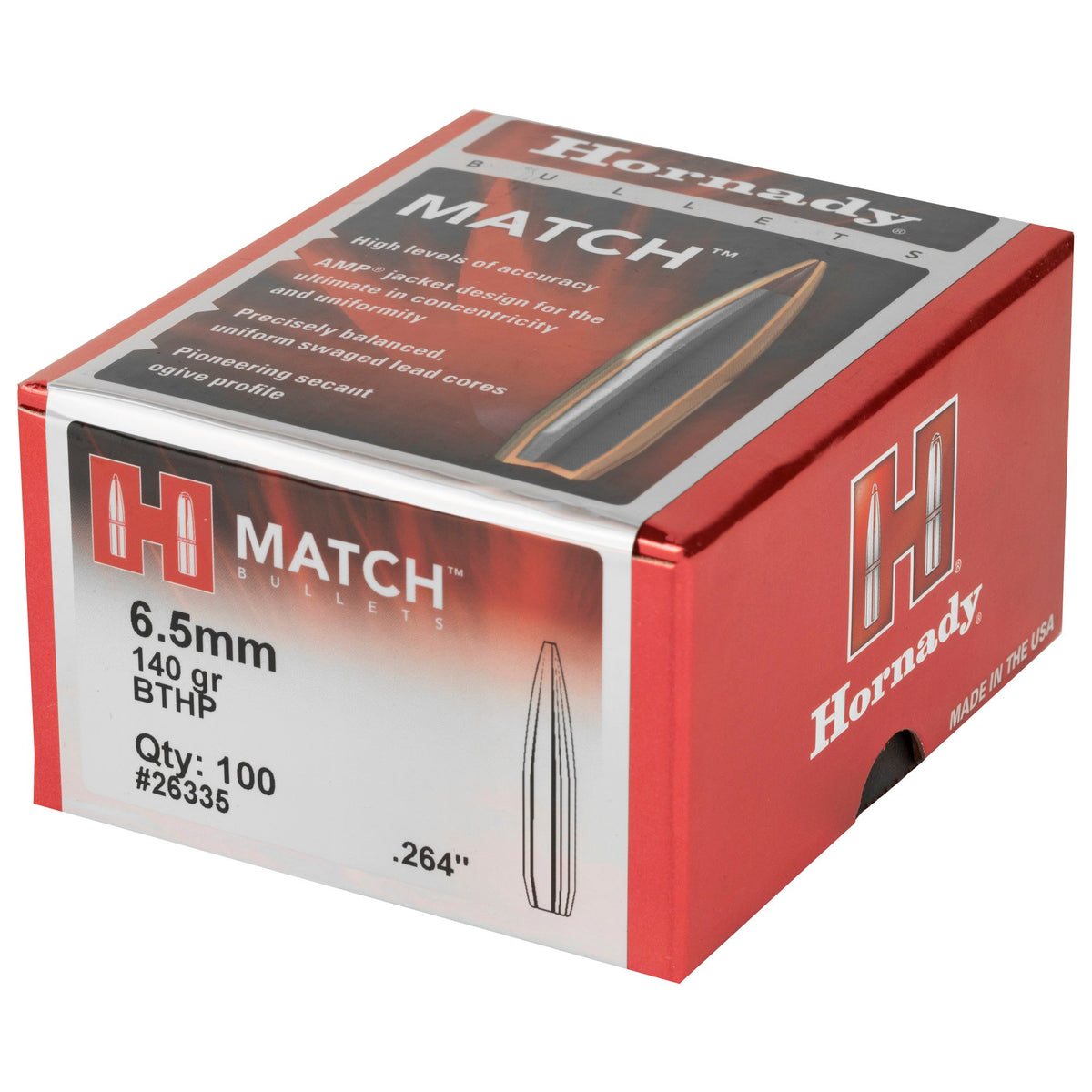 Hornady - 6.5mm .264 140 gr BTHP Match Bullets