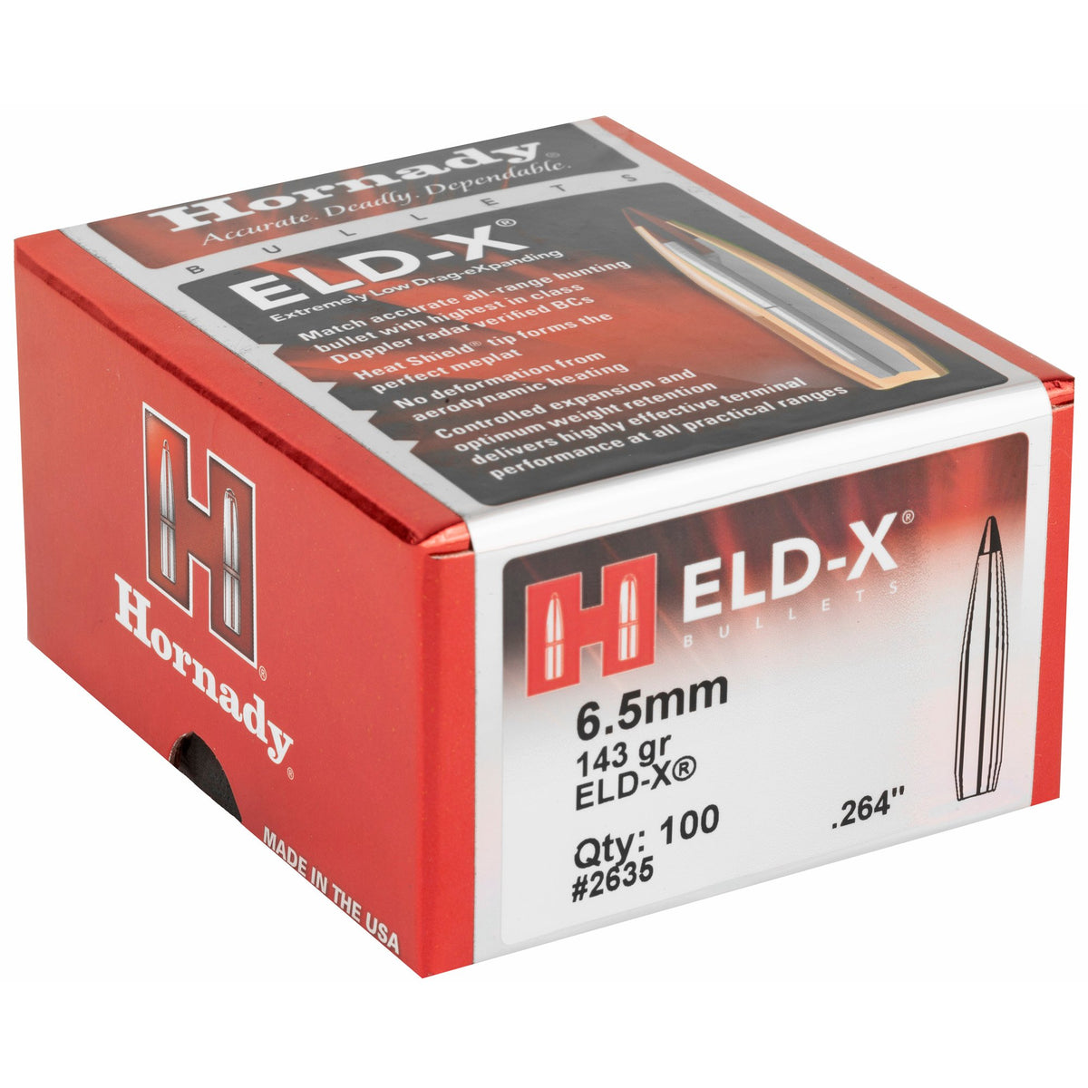 Hornady - 6.5mm .264 143 gr ELD-X Bullets