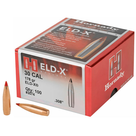 Hornady - 30 Cal .308 178 gr ELD-X Bullets