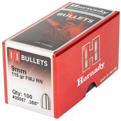 Hornady - 9mm .355 115 gr FMJ RN Bullets