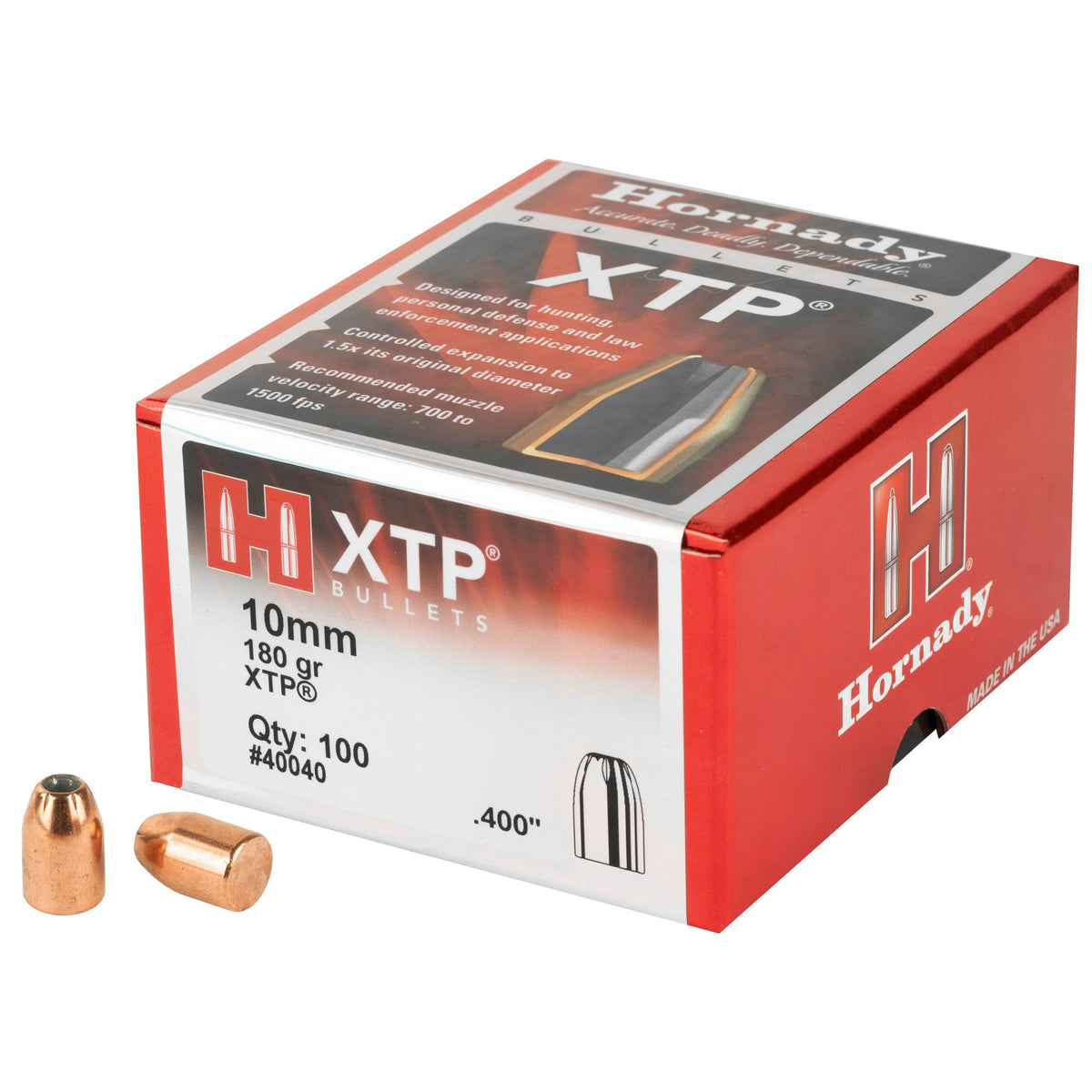 Hornady - 10mm .400 180 gr XTP Bullet