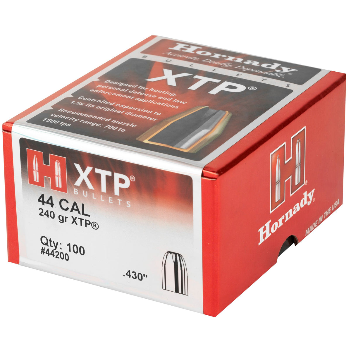 Hornady - 44 Cal .430 240 gr XTP Bullet