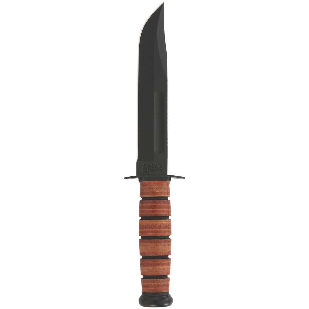 KA-BAR - U.S. Army Knife, Straight Edge, Brown Leather Handle