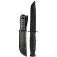 KA-BAR - Short Serrated Knife with Leather Sheath