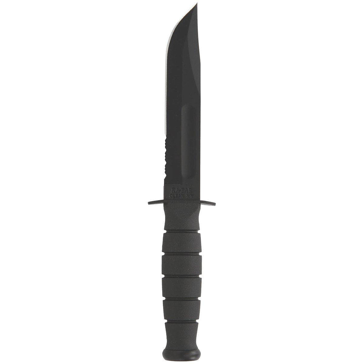 KA-BAR - Short Serrated Knife with Leather Sheath