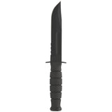 KA-BAR - Short Serrated Knife with Leather Sheath