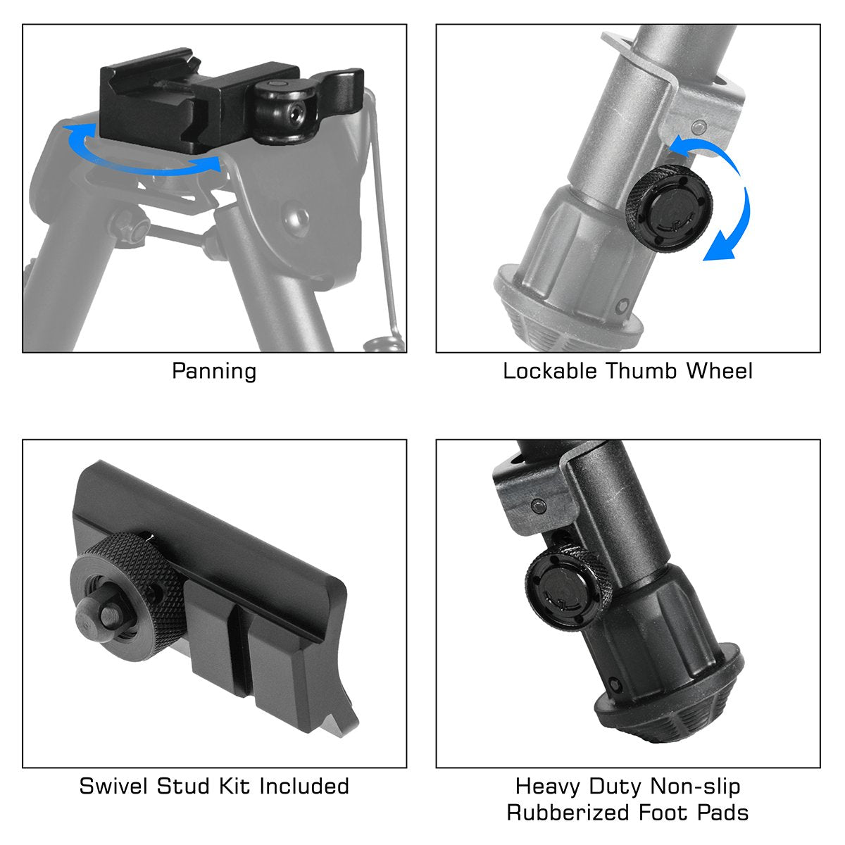 Leapers UTG - Tactical OP Bipod QD 8"-12" for Picatinny — view 6