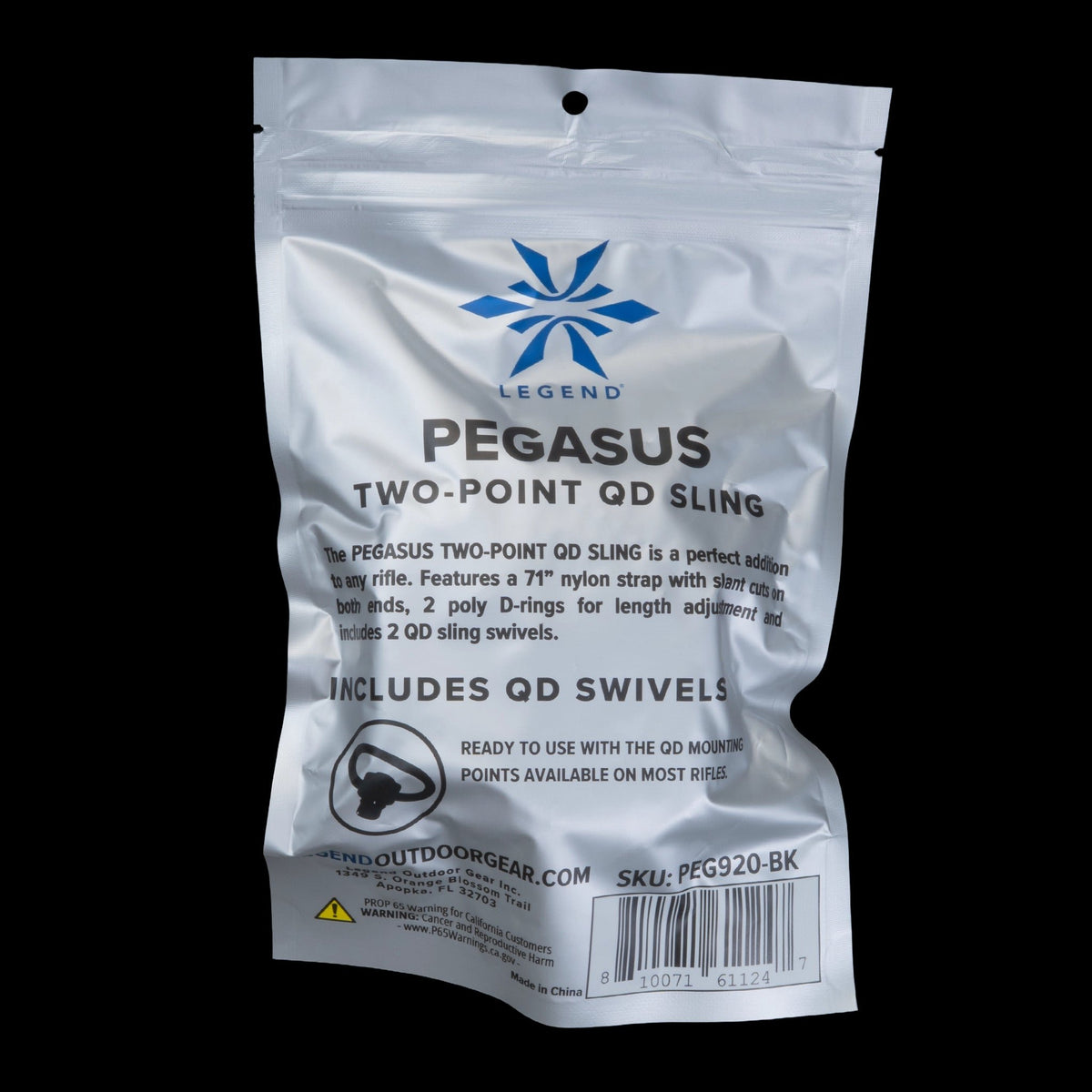 Legend Outdoor Gear - Pegasus Two-Point QD Sling - Black — view 4